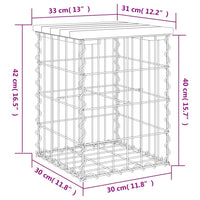 Panca Giardino Design Gabbione 33x31x42 cm Legno Massello Pino 834326