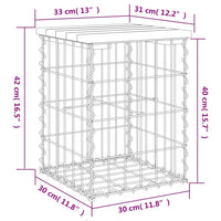Panca da Giardino Design Gabbione 33x31x42 cm Massello Douglas 834327