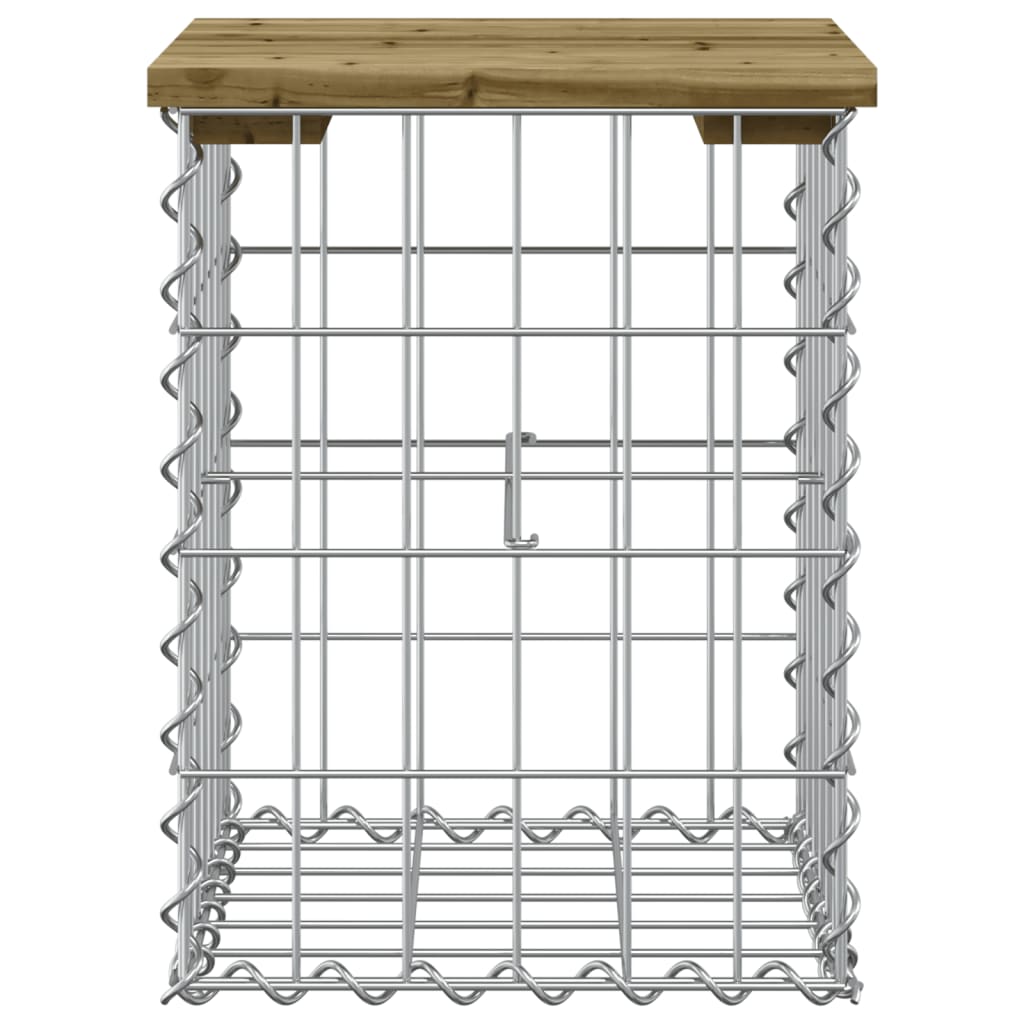 Panca da Giardino Design Gabbione 33x31x42 cm Pino Impregnato 834328