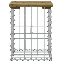 Panca da Giardino Design Gabbione 33x31x42 cm Pino Impregnato 834328