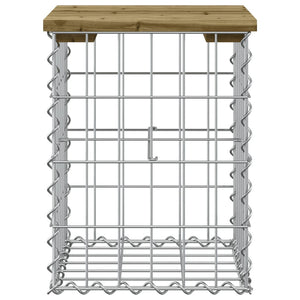 Panca da Giardino Design Gabbione 33x31x42 cm Pino Impregnato 834328