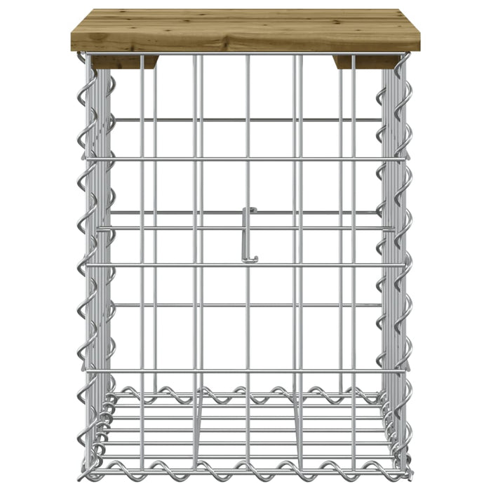 Panca da Giardino Design Gabbione 33x31x42 cm Pino Impregnato 834328