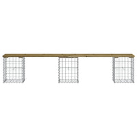 Panca da Giardino Design Gabbione 203x31x42 cm Pino Impregnato