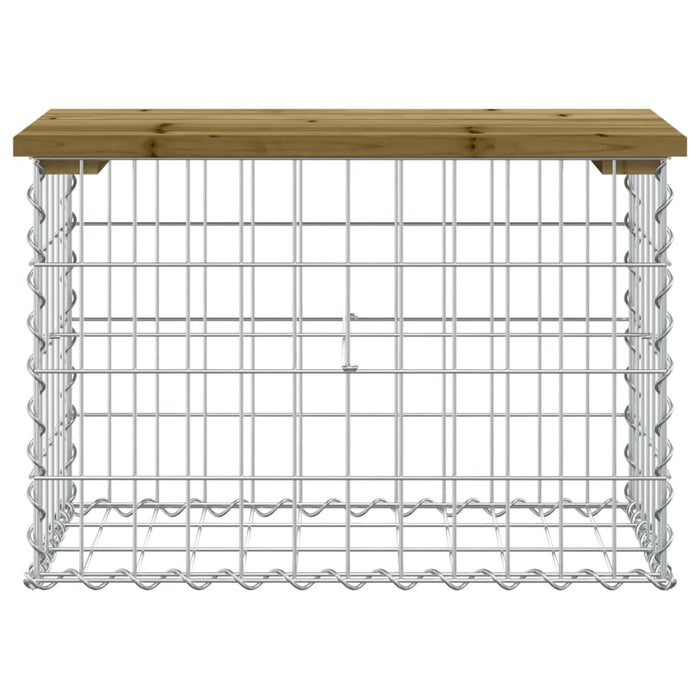 Panca da Giardino Design Gabbione 63x31,5x42 cm Pino Impregnatocod mxl 79881