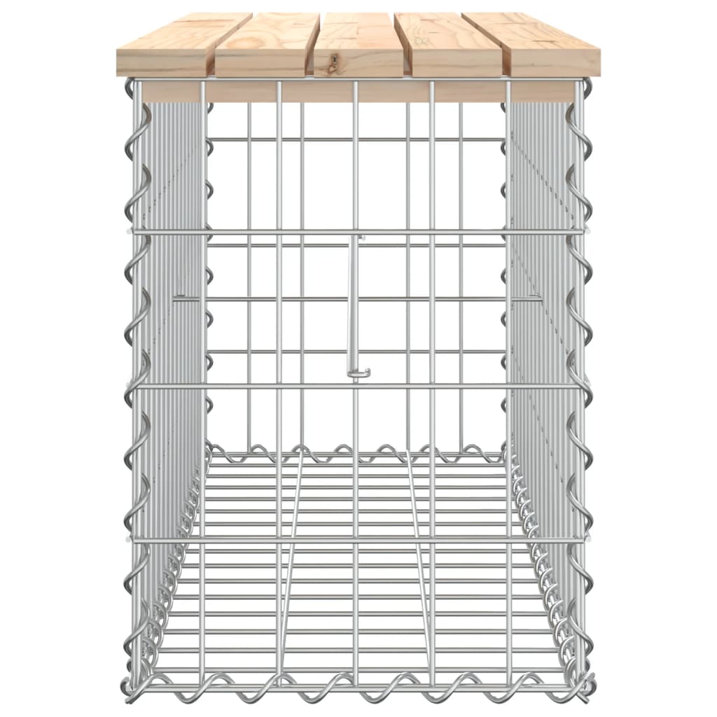 Panca Giardino Design Gabbione 83x31,5x42cm Legno Massello Pino 834347