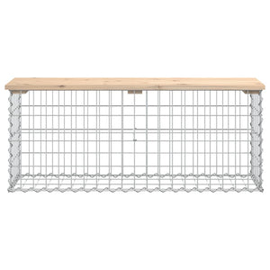 Panca da Giardino Design Gabbione 103x31,5x42 cm Massello Pino 834350
