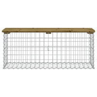 Panca da Giardino Design Gabbione 103x31,5x42cm Pino Impregnatocod mxl 79357