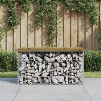 Panca da Giardino Design Gabbione 83x44x42 cm Pino Impregnato 834358