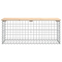 Panca Giardino Design Gabbione 103x44x42 cm Legno Massello Pino 834359
