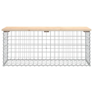 Panca Giardino Design Gabbione 103x44x42 cm Legno Massello Pino 834359