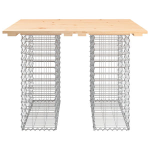 Panca Giardino Design Gabbione 100x102x72cm Legno Massello Pino 834371