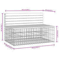 Panca da Giardino Design Gabbione 103x70x65 cm Massello Douglas 834375