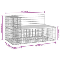 Panca da Giardino Design Gabbione 122x71x65,5cm Pino Impregnato 834385