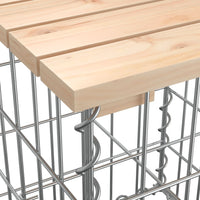 Panca Giardino Design Gabbione 183x41x60,5 cm Massello di Pino 834387