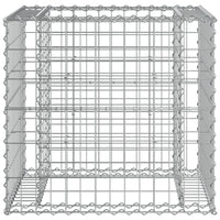 Panca da Giardino con Cesto Gabbione Legno Impregnato di Pino 3196244