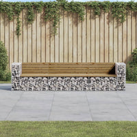 Panca da Giardino Design Gabbione 287x71x65,5cm Pino Impregnatocod mxl 117861