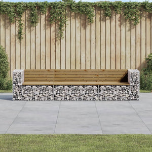 Panca da Giardino Design Gabbione 287x71x65,5cm Pino Impregnato 3196253