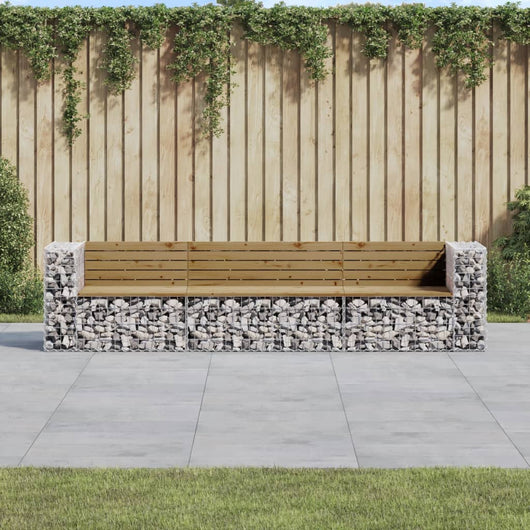 Panca da Giardino Design Gabbione 287x71x65,5cm Pino Impregnato 3196253