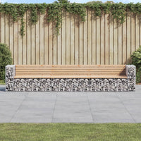 Panca Giardino Design Gabbione 347x71x65,5 cm Massello di Pino 3196254