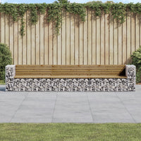 Panca da Giardino Design Gabbione 347x71x65,5cm Pino Impregnato 3196256