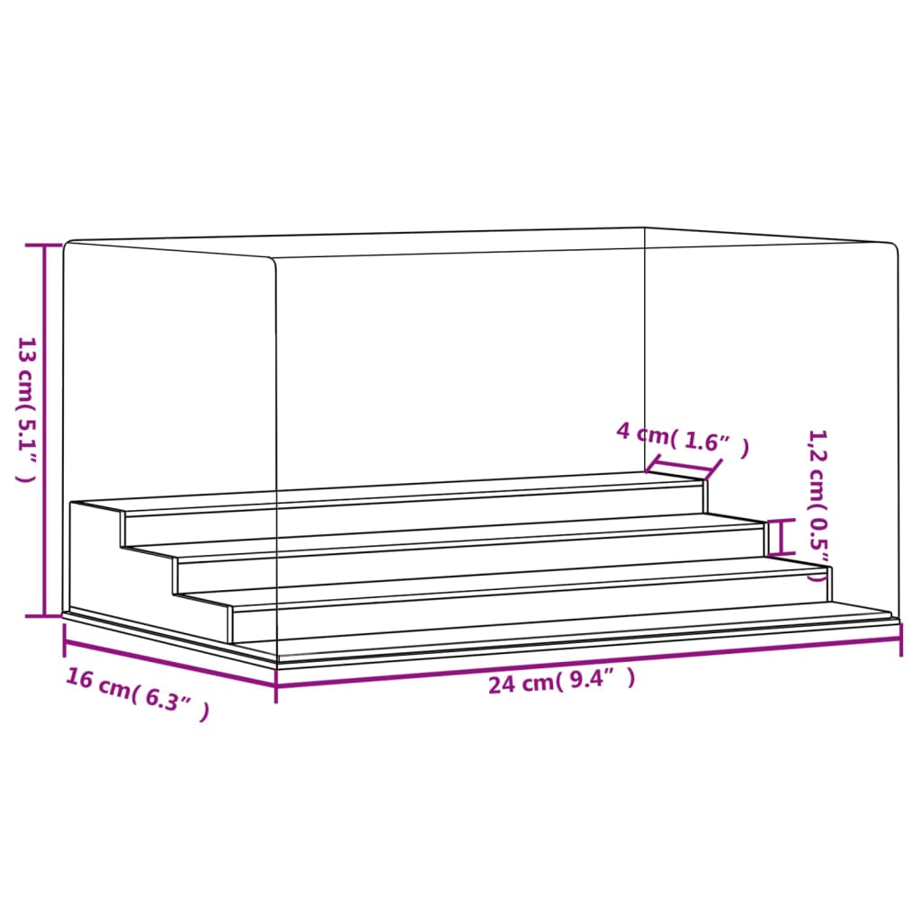 Scatola Espositiva Trasparente 24x16x13 cm in Acrilico 154895