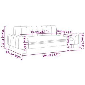Divano per Bambini Grigio Scuro 90x53x30 cm in Tessuto 3196259