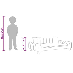 Divano per Bambini Crema 90x53x30 cm in Similpelle 3196264