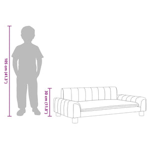 Divano per Bambini Grigio 90x53x30 cm in Similpelle 3196266