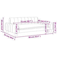 Divano per Bambini Cappuccino 90x53x30 cm in Similpelle 3196267