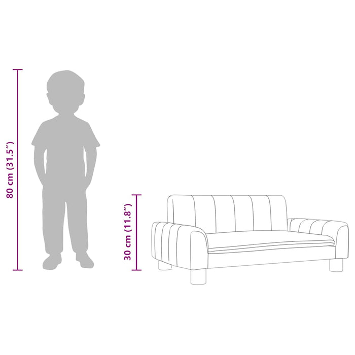 Divano per Bambini Cappuccino 70x45x30 cm in Similpelle 3196278