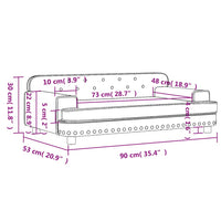 Divano per Bambini Grigio Chiaro 90x53x30 cm in Velluto 3196280