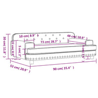 Divano per Bambini Nero 90x53x30 cm in Velluto 3196283