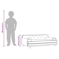 Divano per Bambini Marrone 90x53x30 cm in Velluto 3196284