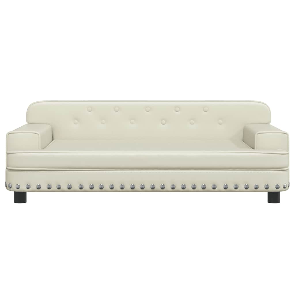 Divano per Bambini Crema 90x53x30 cm in Similpellecod mxl 69823