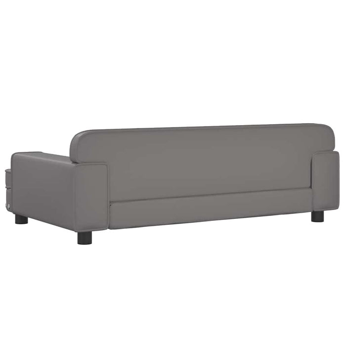 Divano per Bambini Grigio 90x53x30 cm in Similpelle 3196290