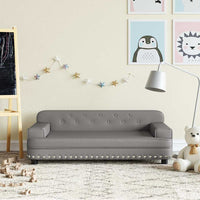 Divano per Bambini Grigio 90x53x30 cm in Similpelle 3196290