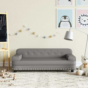 Divano per Bambini Grigio 90x53x30 cm in Similpelle 3196290