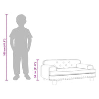 Divano per Bambini Grigio Chiaro 70x45x30 cm in Velluto 3196294