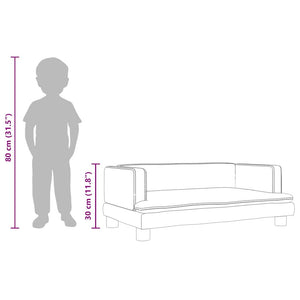 Divano per Bambini Marrone 80x45x30 cm in Velluto 3196310