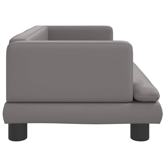 Divano per Bambini Grigio 80x45x30 cm in Similpelle 3196315