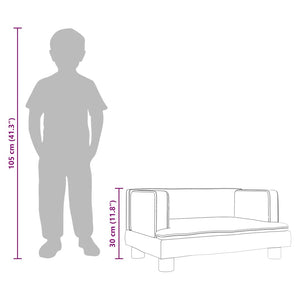 vidaXL Divano per Bambini Rosa 60x40x30 cm in Velluto