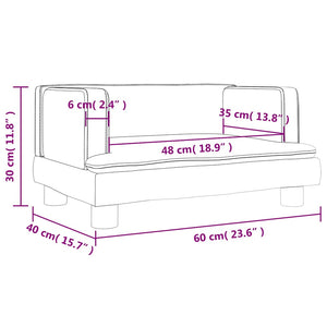 Divano per Bambini Marrone 60x40x30 cm in Similpelle 3196326