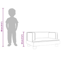 Divano per Bambini Cappuccino 60x40x30 cm in Similpelle 3196328