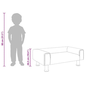 Divano per Bambini Grigio Chiaro 70x45x26,5 cm in Velluto 3196330