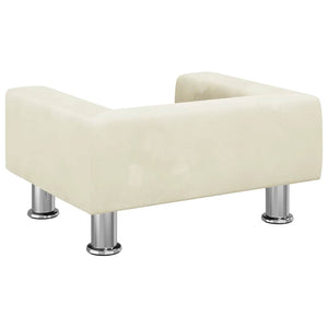 Divano per Bambini Crema 50x40x26,5 cm in Velluto 3196342