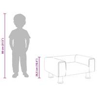 Divano per Bambini Crema 50x40x26,5 cm in Velluto 3196342