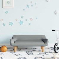 Divano per Bambini Grigio Chiaro 70x40x24 cm in Tessuto 3196344