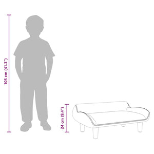 Divano per Bambini Nero 70x40x24 cm in Tessuto 3196348