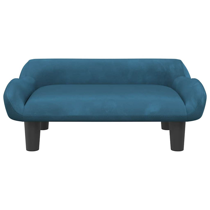 Divano per Bambini Blu 70x40x24 cm in Velluto