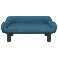 Divano per Bambini Blu 70x40x24 cm in Velluto 3196349